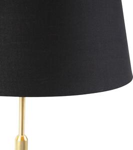 Stolní lampa zlatá / mosazná s odstínem černé se zlatem 32 cm - Parte