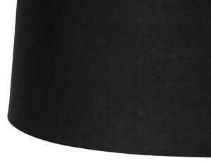 Závěsná lampa s bavlněnými odstíny černé se zlatem 35 cm - Blitz II černá