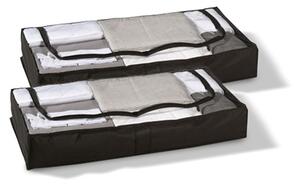 Závěsný organizér / Obal na oděvy / Úložný box pod postel (černá, Úložný box pod postel, 2 kusy) (100341347008)