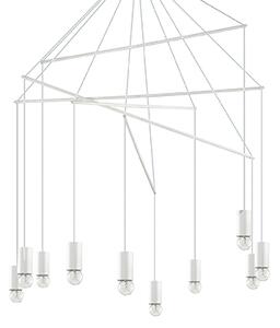 IDEAL LUX Závěsné designové svítidlo POP, 10xE27, 60W, bílé 186801