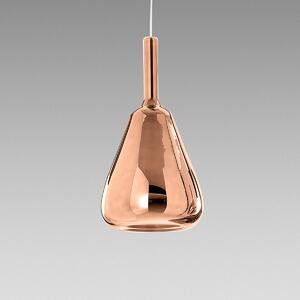 Designové závěsné svítidlo Gea Luce Ofelia S/11 Barva skla: Zrcadlové měděné sklo, Barva montury: Bílá