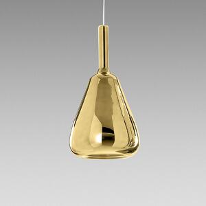 Designové závěsné svítidlo Gea Luce Ofelia S/11 Barva skla: Zrcadlové zlaté sklo, Barva montury: Bílá