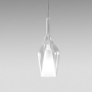Designové závěsné svítidlo Gea Luce Ofelia S/12 Barva skla: Transparentní sklo, Barva montury: Bílá