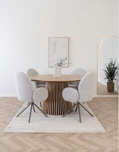 Jídelní stůl Osaka natural, kulatý, dubová dýha, Ø140×75 cm – House Nordic 5