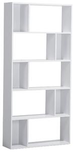Knihovna s 5 policemi ORILLA 174 cm Bílá
