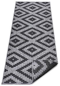 NORTHRUGS - Hanse Home, Kusový koberec Twin-Wendeteppiche 105461 Night Silver | černá Typ: 80x250 cm
