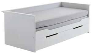 VÝSUVNÁ POSTEL, 90/180/200 cm, bílá Carryhome, Online Only