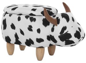 Zvířecí stolička s úložným prostorem COW Kráva Tkanina Bílá