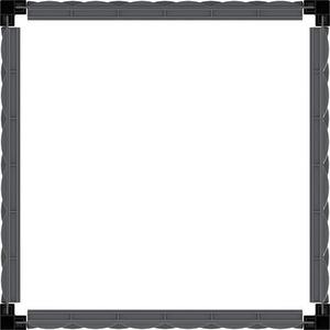 Nadzemní záhon 55 x 55 cm s treláží, antracit, Duramax IDMFPGB006CG