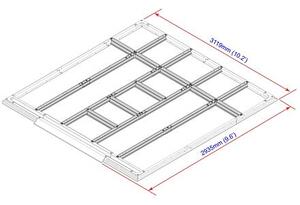 Podlahové profily pro domky 9,7 m² DURAMAX 57212