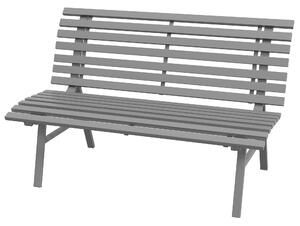 OUTSUNNY Zahradní lavička KLASIK dvoumístná hliníková 123 x 67 x 79 cm šedá