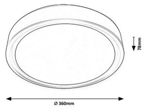 Rabalux - LED RGB Stmívatelné stropní svítidlo se senzorem LED/28W/230V + DO