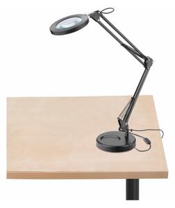 Extol - LED Stmívatelná stolní lampa s lupou LED/8W/5V 2900/4500/7500K černá