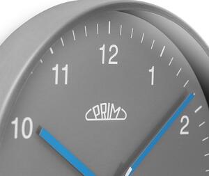 Designové kovové hodiny šedé Nástěnné hodiny PRIM Matt Gloss - B
