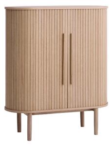 Skříňka v dekoru dubu s posuvnými dveřmi ve světle přírodní barvě 100x118x40 cm Meta – Unique Furniture