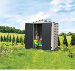 Zahradní plastový domek YardMate Plus 5'x5', 2,8 m² - šedý/antracit + podlahová konstrukce DURAMAX 3