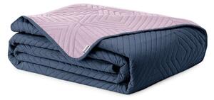 Růžový/tmavě šedý prošívaný přehoz z mikrovlákna 220x240 cm Softa – Restilo
