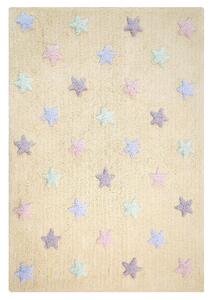 Pro zvířata: Pratelný koberec Tricolor Stars Vanilla 120x160 cm