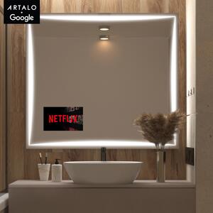 SMART Zrcadlo do koupelny s LED osvětlením M5 premium + SmartScreen with Google Chromecast