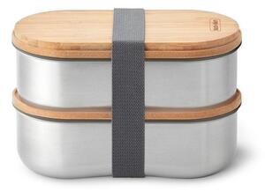 Dělený svačinový box 2 ks Bento – Black + Blum