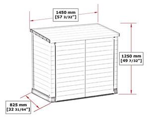 Plastový úložný box StoreAway 145 x 125 x 82,5 cm, 1200 l - hnědý DURAMAX 86631