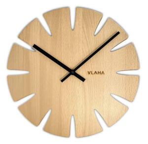 VLAHA Přírodní bukové hodiny vyrobené v Čechách s černými ručkami ⌀32,5cm s vůní dřeva VCT1011 (hodiny s vůní bukového dřeva a certifikátem pravosti a datem výroby)