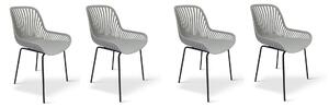 Texim GABI - sada designových židlí - šedá