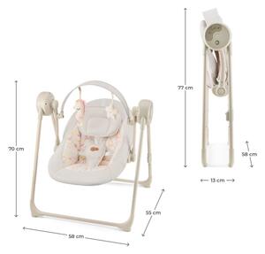 KINDERKRAFT - Dětská houpačka s melodií SWINGEE béžová 4xAAA/230V