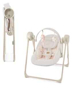 KINDERKRAFT - Dětská houpačka s melodií SWINGEE béžová 4xAAA/230V
