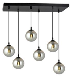Lustr na lanku COSMO 6xE14/10W/230V černá/šedá