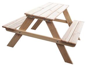 Piknik Dětský zahradní set 85 cm, přírodní dřevo ROJAPLAST 12000