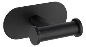 WENKO Nástěnný háček dvojitý BEZ VRTÁNÍ TurboLoc OREA BLACK černý 5x10x7 cm