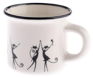 Porcelánový hrnek Tančící kočky 75 ml