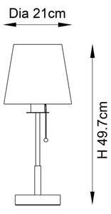 Endon 99596 - Stolní lampa 1xE27/10W/230V bílá/lesklý chrom