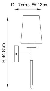 Endon 92949 - Nástěnná lampa 1xE14/6W/230V bílá/lesklý chrom