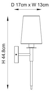 Endon 92955 - Nástěnná lampa 1xE14/6W/230V bílá/zlatá