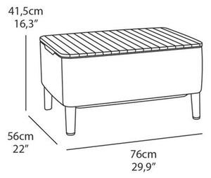 Salemo Stůl 76 x 56 x 42 cm, grafit KETER 244102
