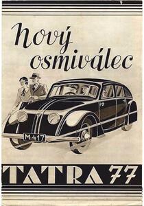 Tatra 77 - nový osmiválec - ceduľa 29cm x 20cm Plechová tabuľa
