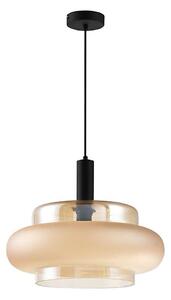 Lustr na lanku BRIZI 1xE27/40W/230V béžová/kouřová