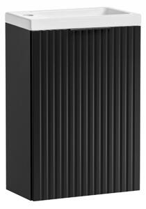 COMAD Závěsná skříňka s umyvadlem - ADEL 82-40 black, šířka 40 cm, matná černá