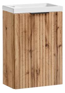 COMAD Závěsná skříňka pod umyvadlo - ADEL 82-40 oak, šířka 40 cm, dub votan