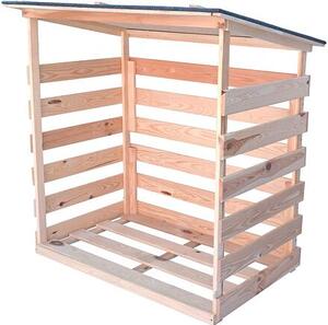 Wood Dřevník 119 x 64 x 118 cm, přírodní ROJAPLAST 151/152