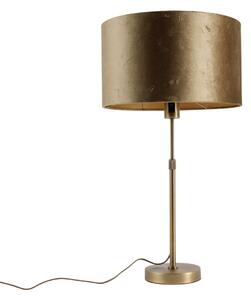 Stolní lampa bronzová se sametovým stínidlem bronzová 35cm - Parte