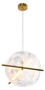 LED Lustr na lanku RELAX LED/15W/230V zlatá/bílá