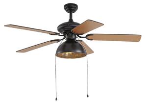 Stropní Lampa Lucande, Shamoian, Černá, Obývací pokoj, Kov, Vintage