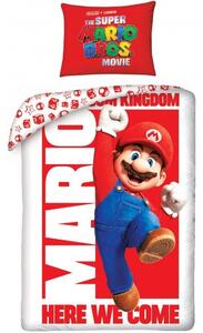 Ložní povlečení Super Mario - motiv Mushroom Kingdom, here we come! - 100% bavlna - 70 x 90 cm + 140 x 200 cm