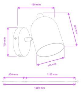 Brilagi - Nástěnné bodové svítidlo GALLION 1xE27/15W/230V černá
