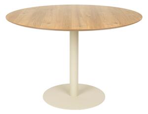 Kulatý jídelní stůl s deskou v dubovém dekoru ø 110 cm Steven – White Label