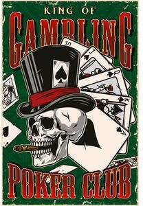 Ceduľa Casino - Gambling Vintage style 30cm x 20cm Plechová tabuľa