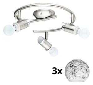 Eglo - LED Bodové svítidlo MY CHOICE 3xE14/4W/230V chrom/bílá/černá